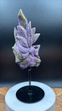 Load image into Gallery viewer, Rare Atlantisite Stichtite Serpentine Nine Tail Fox w/ custom stand - The7directions