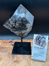Load image into Gallery viewer, Rare Brazilian Morion Quartz Elestial | Half Polished Sacred Geometry - The7directions