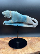 Load image into Gallery viewer, Majestic Trolleite Tiger Carving with Custom Display Stand - The7directions