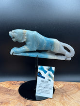 Load image into Gallery viewer, Majestic Trolleite Tiger Carving with Custom Display Stand - The7directions