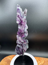 Load image into Gallery viewer, Hand-carved Rainbow Fluorite eagle