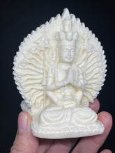 Load image into Gallery viewer, Carved Palm nut double sided Thousand Hand Guan Yin with gift box Q
