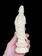 Load image into Gallery viewer, 8&quot; Carved Palm nut Goddess of Compassion Guan Yin F
