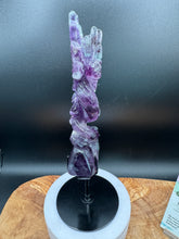 Load image into Gallery viewer, Rainbow Fluorite Eagle with Snake Carving One of a kind - The7directions