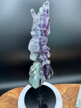 Load image into Gallery viewer, Rainbow Fluorite Eagle with Snake Carving One of a kind - The7directions