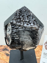 Load image into Gallery viewer, 6.25" Rare Brazilian Morion Quartz Elestial | Half Polished Sacred Geometry - The7directions