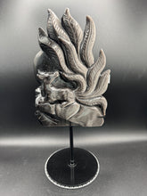 Load image into Gallery viewer, Epic Silver Sheen Obsidian Nine-Tail Fox Carving SZ47