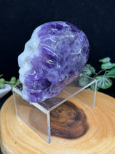 Load image into Gallery viewer, 2.1 lb Incredible Yin Yang Quartz Amethyst Skull SZ63 Balance • Duality • Higher Alignment