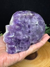 Load image into Gallery viewer, 2.1 lb Incredible Yin Yang Quartz Amethyst Skull SZ63 Balance • Duality • Higher Alignment