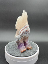 Load image into Gallery viewer, 1.1 lb Amethyst Lace Agate Wolf Carving SZ67 Intuition • Guardianship • Inner Strength