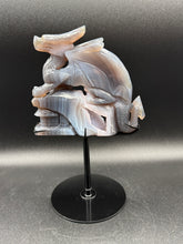 Load image into Gallery viewer, 8 1/2" Agate Druzy Dragon Castle Carving –Z79 Protection • Strength • Ancient Wisdom