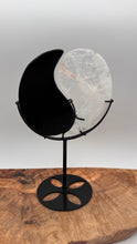 Load image into Gallery viewer, Yin Yang Clear Quartz & Obsidian Display with Stand – Balance & Harmony TL797