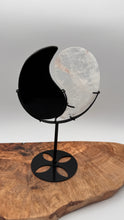 Load image into Gallery viewer, Yin Yang Clear Quartz & Obsidian Display with Stand – Balance & Harmony TL797