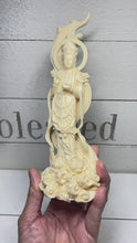 Load and play video in Gallery viewer, Carved Palm nut Goddess of Compassion Guan Yin C
