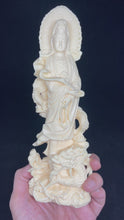 Load and play video in Gallery viewer, 8&quot; Carved Palm nut Goddess of Compassion Guan Yin G
