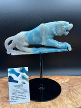 Load image into Gallery viewer, Majestic Trolleite Tiger Carving with Custom Display Stand - The7directions
