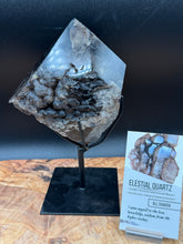 Load image into Gallery viewer, Rare Brazilian Morion Quartz Elestial | Half Polished Sacred Geometry - The7directions
