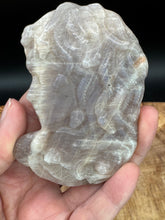 Load image into Gallery viewer, 3.3" Gorgeous Blue Flash Moonstone Medusa Carving - The7directions

