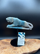 Load image into Gallery viewer, Majestic Trolleite Tiger Carving with Custom Display Stand - The7directions
