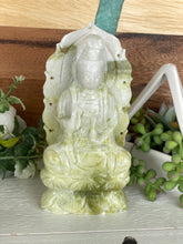 Load image into Gallery viewer, Hand carved Serpentine Guan Yin ZE28
