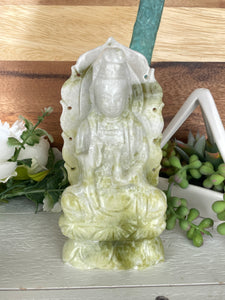 Hand carved Serpentine Guan Yin ZE28