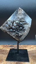 Load image into Gallery viewer, Rare Brazilian Morion Quartz Elestial | Half Polished Sacred Geometry - The7directions
