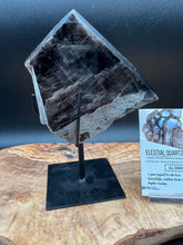 Load image into Gallery viewer, Rare Brazilian Morion Quartz Elestial | Half Polished Sacred Geometry - The7directions
