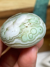 Load image into Gallery viewer, Gobi agate palm stone from Inner Mongolia ZE29 w/ crystal info card
