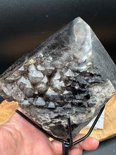 Load image into Gallery viewer, Rare Brazilian Morion Quartz Elestial | Half Polished Sacred Geometry - The7directions

