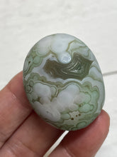 Load image into Gallery viewer, Gobi agate palm stone from Inner Mongolia ZE29 w/ crystal info card
