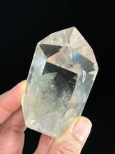 Load image into Gallery viewer, Brazilian Clear quartz tower chlorite phantom generator with crystal info card Z27
