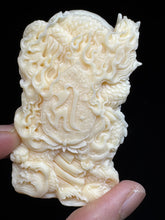 Load image into Gallery viewer, 7.75&quot; Palm nut carved Thousand hand Guan Yin w/ heart sutra XE42
