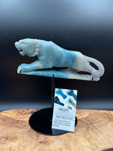 Load image into Gallery viewer, Majestic Trolleite Tiger Carving with Custom Display Stand - The7directions
