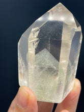 Load image into Gallery viewer, Brazilian Clear quartz tower chlorite phantom generator with crystal info card Z27
