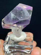 Load image into Gallery viewer, Rare Amethyst phantom scepter from Brazil Z32 with crystal info card

