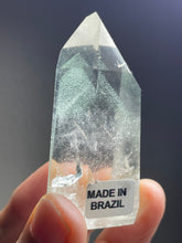 Load image into Gallery viewer, Brazilian Clear quartz tower chlorite phantom generator with crystal info card Z47
