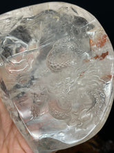 Load image into Gallery viewer, Amazing Clear quartz dragon carving on custom stand Z52
