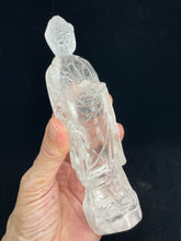 Load image into Gallery viewer, Exquisite Hand Carved Clear Quartz Buddha altar statue Z56
