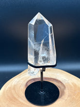 Load image into Gallery viewer, Clear Quartz Point with Rainbows &amp; Custom Stand SZ99
