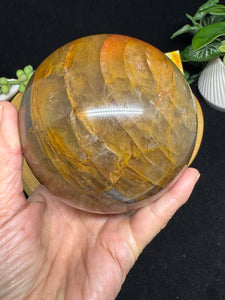97mm Golden Healer Girasol Quartz Sphere with Shimmery Schiller SZ11 - The7directions