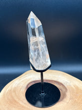 Load image into Gallery viewer, Clear Quartz Point with Rainbows &amp; Custom Stand SZ99
