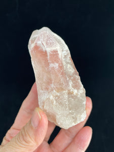 Raw Pink Dreamiscle Lemurian quartz from Diamantina Mine Brazil Z90 with crystal card info