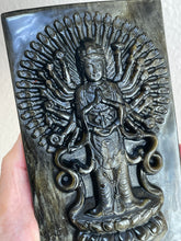 Load image into Gallery viewer, Gold Sheen Black Obsidian Thousand hand Guan Yin ZF16
