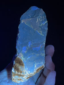 UV reactive raw Sumatra blue Amber specimen ancestor wisdom ZF20