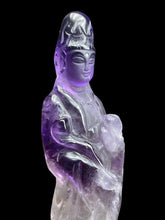 Load image into Gallery viewer, Smoky Amethyst Guan Yin Goddess of Compassion Avalokiteshvara ZF21
