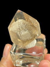 Load image into Gallery viewer, Brazilian Smoky quartz tower phantom generator with crystal info card ZF43
