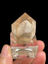 Load image into Gallery viewer, Brazilian Smoky quartz tower phantom generator with crystal info card ZF43
