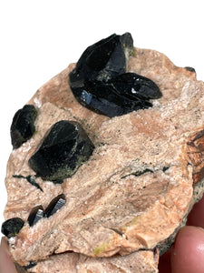 Rare Morion Black smoky quartz Points in matrix from Inner Mongolia ZF45