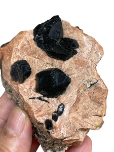 Rare Morion Black smoky quartz Points in matrix from Inner Mongolia ZF45