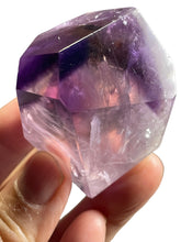 Load image into Gallery viewer, Smoky Amethyst geometric free form with crystal info card L50F

